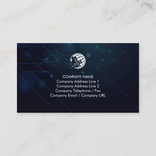 Web Designer Internet Circuits Visitekaartje (Achterkant)
