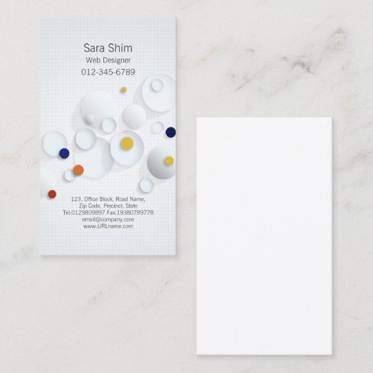 Web Designer Internet Computer 3D Stippen Scatter Visitekaartje (Voorkant / Achterkant)