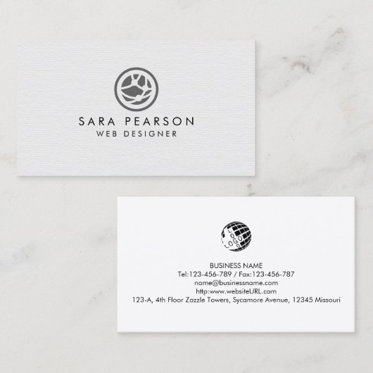 Web Designer Internet Developer Visitekaartje (Voorkant / Achterkant)