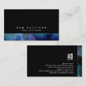 Web Designer Internet Skills Abstract Blue Cloud Visitekaartje (Voorkant / Achterkant)