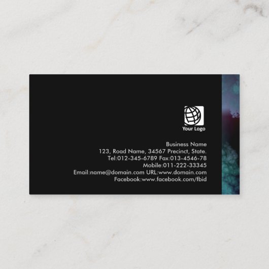 Web Designer Internet Skills Abstract Blue Cloud Visitekaartje (Achterkant)