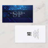 Web Designer Internet Skills Monogram Circuits Visitekaartje (Voorkant / Achterkant)