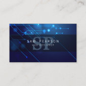 Web Designer Internet Skills Monogram Circuits Visitekaartje (Voorkant)