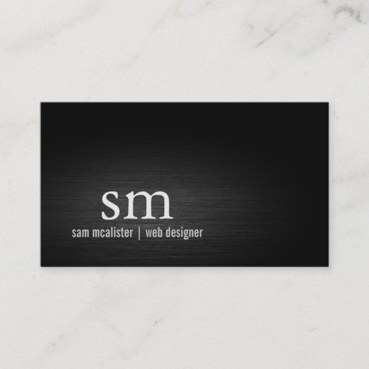 Web Designer Internet Technisch Monogram Visitekaartje (Voorkant)