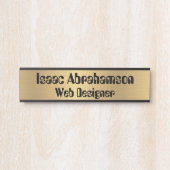 Web Designer IT Kantoor Deur Teken Naam Bord Deurbordje (Voorkant)