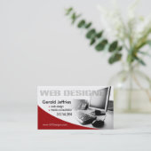 Web Designer Media Consultant Computer Whiz Visitekaartje (Staand voorkant)