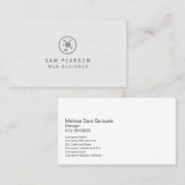 Web Designer-netwerkpuntenpictogram Internet Visitekaartje (Voorkant / Achterkant)