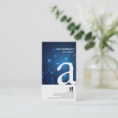 Web Designer Vet Monogram Circuits Visitekaartje (Staand voorkant)