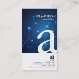 Web Designer Vet Monogram Circuits Visitekaartje