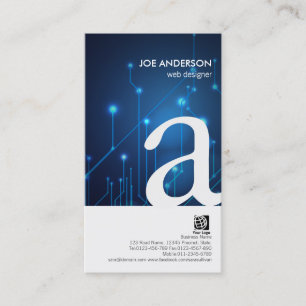 Web Designer Vet Monogram Circuits Visitekaartje