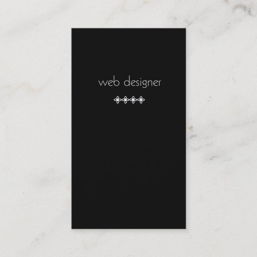 WEB DESIGNER Visitekaartje (Voorkant)