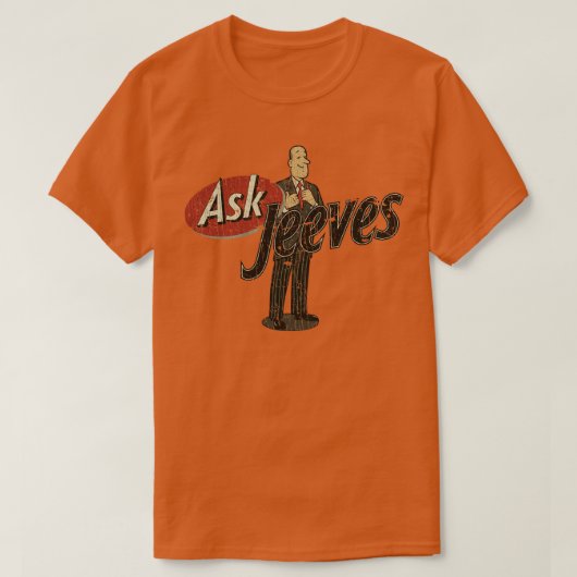 Web Developer Ask Jeeves 1995 T-shirt (Design voorkant)