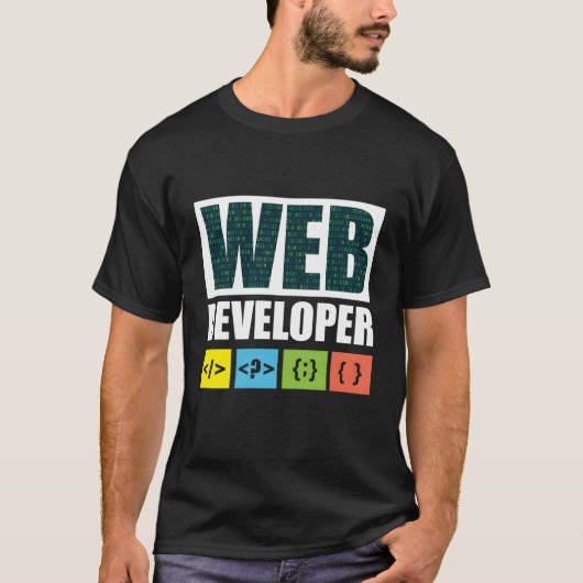 Web Developer Coder Programmer Software Engineer C T-shirt (Voorkant)