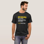 Web Developer Coder Website Programmer T-shirt (Voorkant volledig)