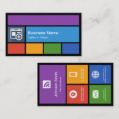 Web Developer - Colorful Tegels Creative Visitekaartje (Voorkant / Achterkant)