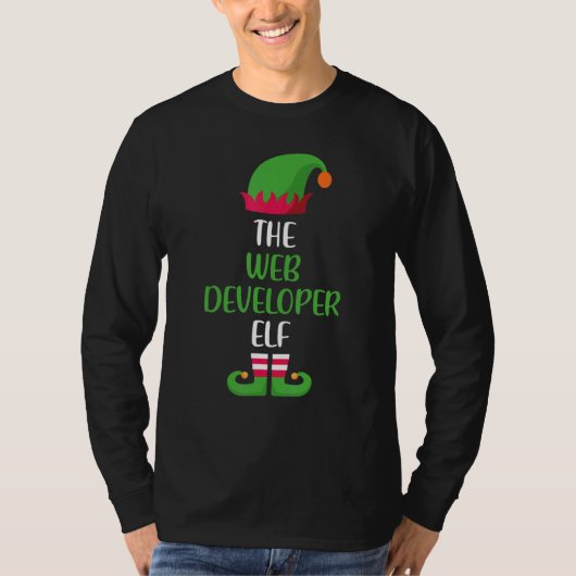 Web Developer Elf Family Matching Group Christmas  T-shirt (Voorkant)