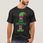 Web Developer Elf Family Matching Group Christmas  T-shirt (Voorkant)