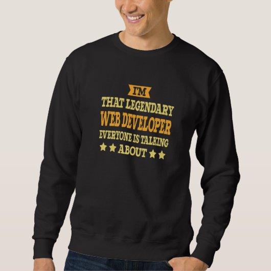 Web Developer Job Title Employee Worker Web Deving Trui (Voorkant)