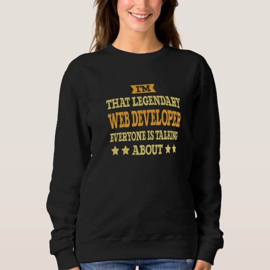 Web Developer Job Title Employee Worker Web Deving Trui (Voorkant)