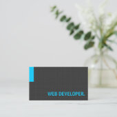 Web Developer - Multiple Purpose Blue Visitekaartje (Staand voorkant)