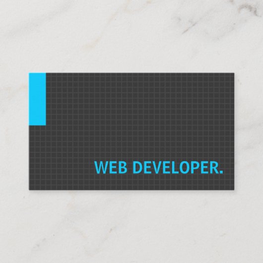 Web Developer - Multiple Purpose Blue Visitekaartje (Voorkant)