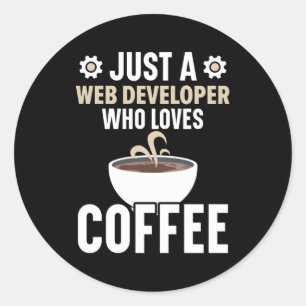 Web Developer Programmer Code Website Ontwikkelen Ronde Sticker