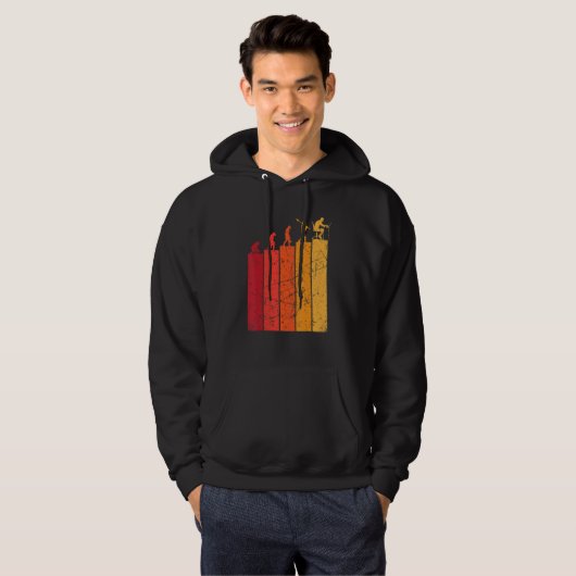 Web Developer Programmer Student Coder Man Evoluti Hoodie (Voorkant volledig)