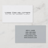 Web developer visitekaartje (Voorkant / Achterkant)