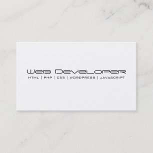 Web developer visitekaartje