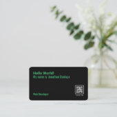 Web Developer Visitekaartje (Staand voorkant)