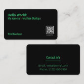 Web Developer Visitekaartje (Voorkant / Achterkant)