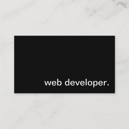 Web Developer Visitekaartje (Voorkant)