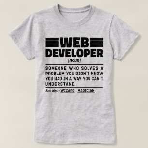 Web Developer zelfstandig naamwoord Cool Computer  T-shirt