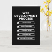 Web Development Process Codering Geek Gift Kaart (Gele Bloem)
