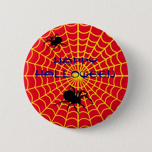 Web- en spinnenpin-knop ronde button 5,7 cm (Voorkant)