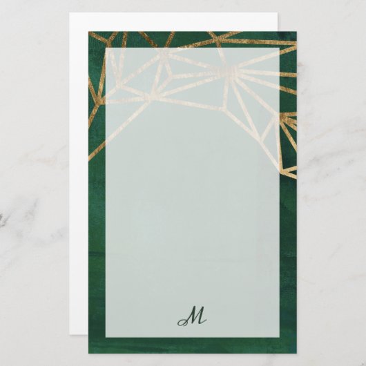 Web Gold en Green Oerwoud Briefpapier (Voorkant / Achterkant)