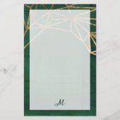 Web Gold en Green Oerwoud Briefpapier (Voorkant)