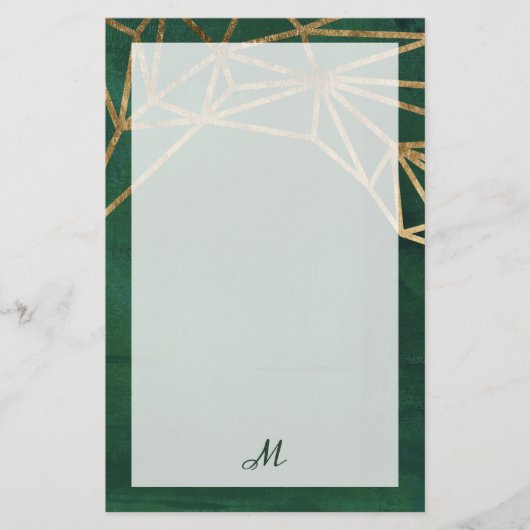 Web Gold en Green Oerwoud Briefpapier (Voorkant)