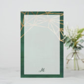 Web Gold en Green Oerwoud Briefpapier (Staand voorkant)