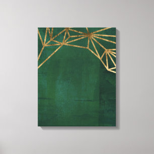 Web Gold en Green Oerwoud Canvas Afdruk