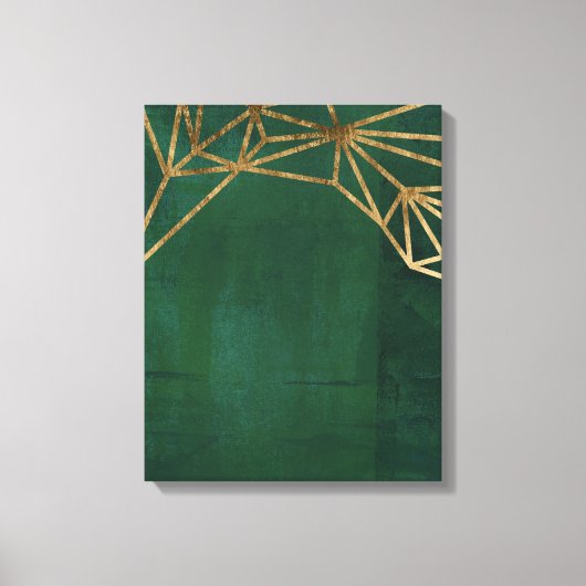 Web Gold en Green Oerwoud Canvas Afdruk (Voorkant)