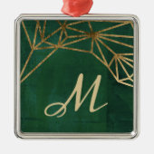 Web Gold en Green Oerwoud Metalen Ornament (Voorkant)