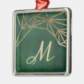 Web Gold en Green Oerwoud Metalen Ornament (Links)