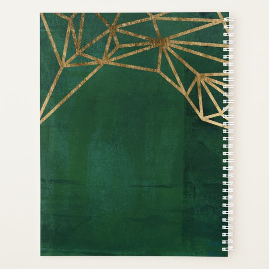 Web Gold en Green Oerwoud Planner (Achterkant)