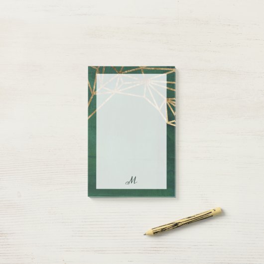 Web Gold en Green Oerwoud Post-it® Notes (Op bureau)