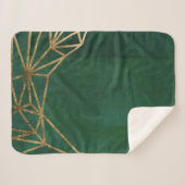 Web Gold en Green Oerwoud Sherpa Deken (Voorkant (horizontaal))