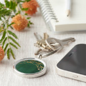 Web Gold en Green Oerwoud Sleutelhanger (Zijkant)