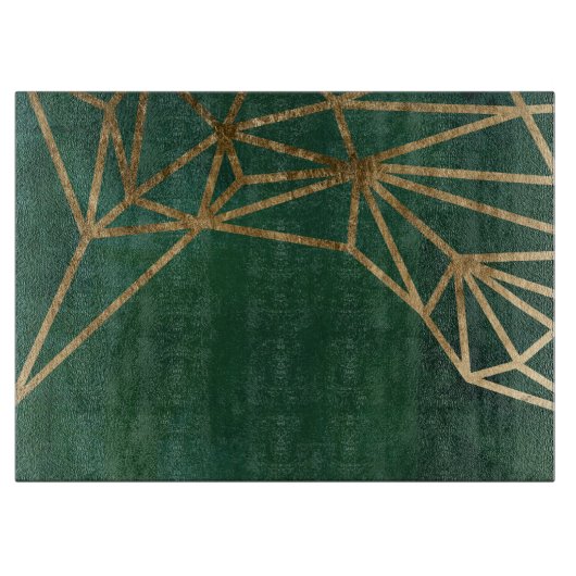 Web Gold en Green Oerwoud Snijplank (Voorkant)