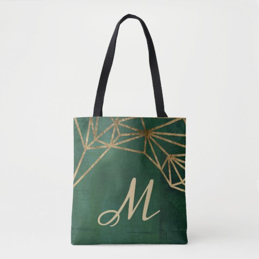 Web Gold en Green Oerwoud Tote Bag (Voorkant)
