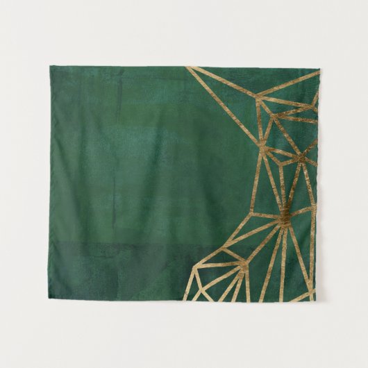 Web Gold en Green Oerwoud Wandkleed (Voorkant (horizontaal))